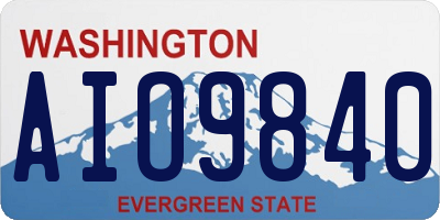 WA license plate AIO9840