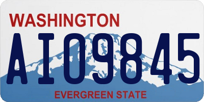 WA license plate AIO9845