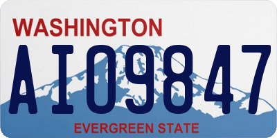 WA license plate AIO9847
