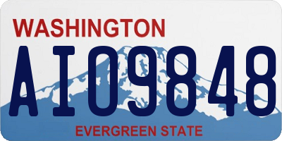 WA license plate AIO9848