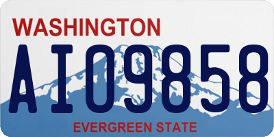 WA license plate AIO9858