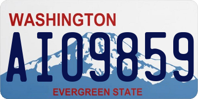 WA license plate AIO9859