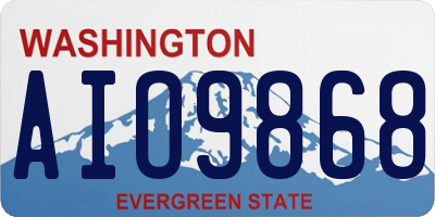 WA license plate AIO9868