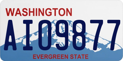WA license plate AIO9877