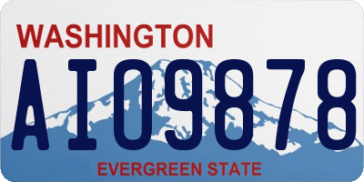 WA license plate AIO9878