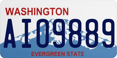 WA license plate AIO9889