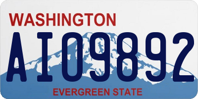 WA license plate AIO9892