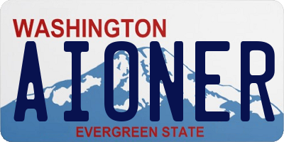 WA license plate AIONER