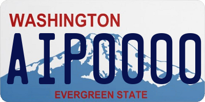 WA license plate AIP0000