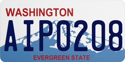 WA license plate AIP0208
