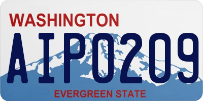 WA license plate AIP0209