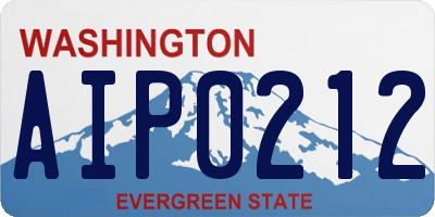 WA license plate AIP0212