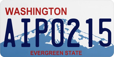 WA license plate AIP0215