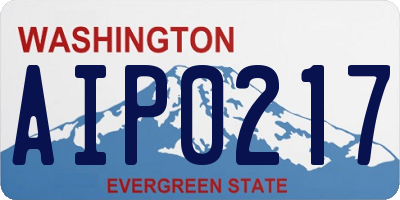 WA license plate AIP0217