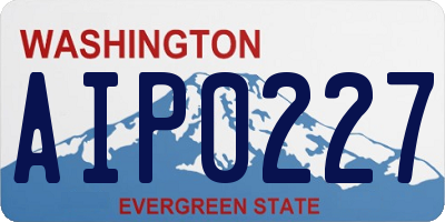 WA license plate AIP0227