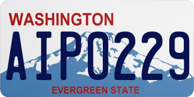 WA license plate AIP0229