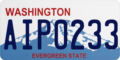 WA license plate AIP0233