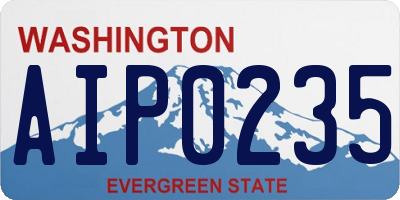 WA license plate AIP0235