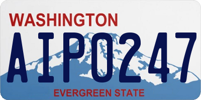 WA license plate AIP0247