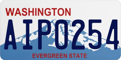 WA license plate AIP0254
