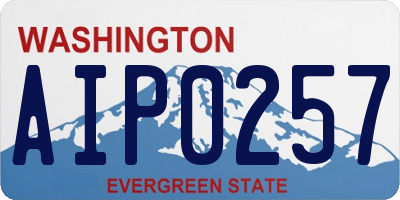 WA license plate AIP0257