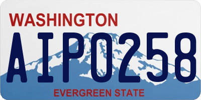WA license plate AIP0258
