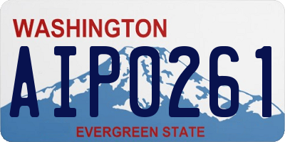 WA license plate AIP0261