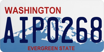 WA license plate AIP0268