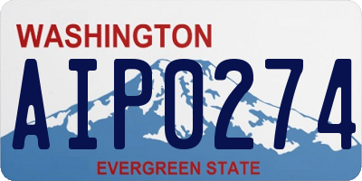 WA license plate AIP0274