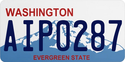 WA license plate AIP0287