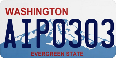 WA license plate AIP0303
