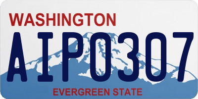 WA license plate AIP0307