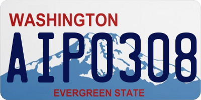 WA license plate AIP0308
