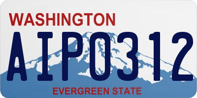 WA license plate AIP0312