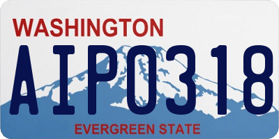 WA license plate AIP0318