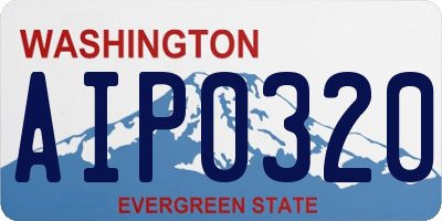WA license plate AIP0320