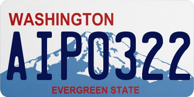 WA license plate AIP0322