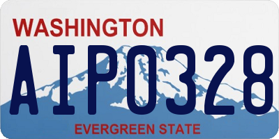 WA license plate AIP0328