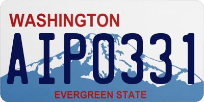 WA license plate AIP0331