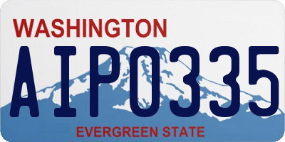 WA license plate AIP0335