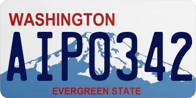 WA license plate AIP0342