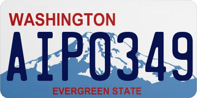 WA license plate AIP0349