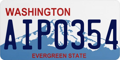WA license plate AIP0354