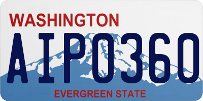 WA license plate AIP0360