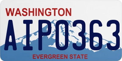 WA license plate AIP0363
