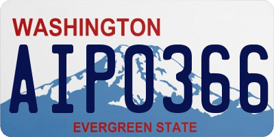WA license plate AIP0366