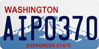 WA license plate AIP0370