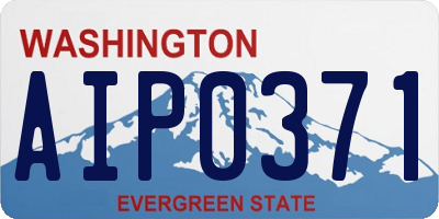 WA license plate AIP0371