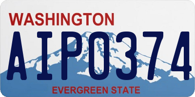 WA license plate AIP0374