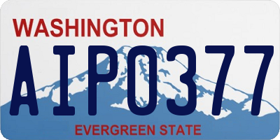 WA license plate AIP0377